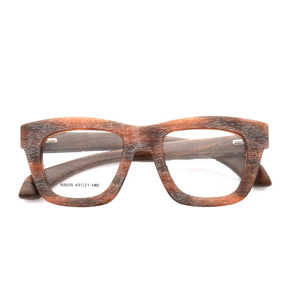 Austin | Retro Oversized Mens Wood Eyeglass Frames  | Vintage Square Wooden Glasses Frames Online - Image 10
