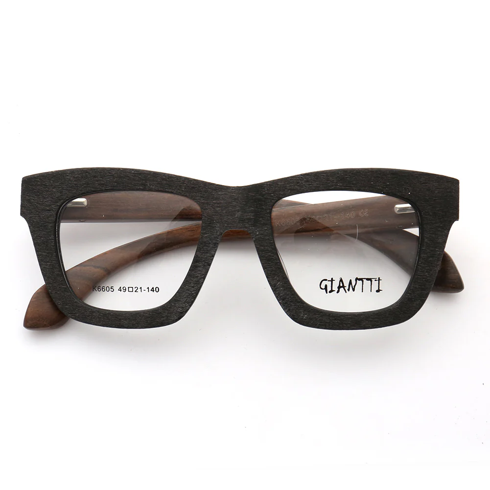 Austin | Retro Oversized Mens Wood Eyeglass Frames  | Vintage Square Wooden Glasses Frames Online - Image 6