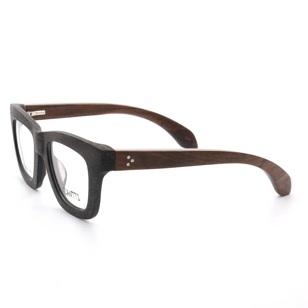 Austin | Retro Oversized Mens Wood Eyeglass Frames  | Vintage Square Wooden Glasses Frames Online - Image 7
