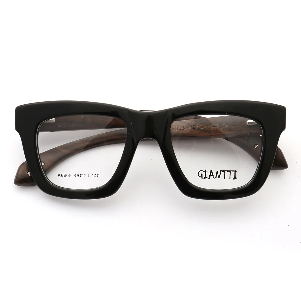 Austin | Retro Oversized Mens Wood Eyeglass Frames  | Vintage Square Wooden Glasses Frames Online - Image 8
