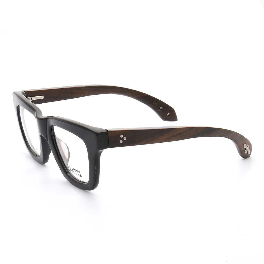 Austin | Retro Oversized Mens Wood Eyeglass Frames  | Vintage Square Wooden Glasses Frames Online - Image 9