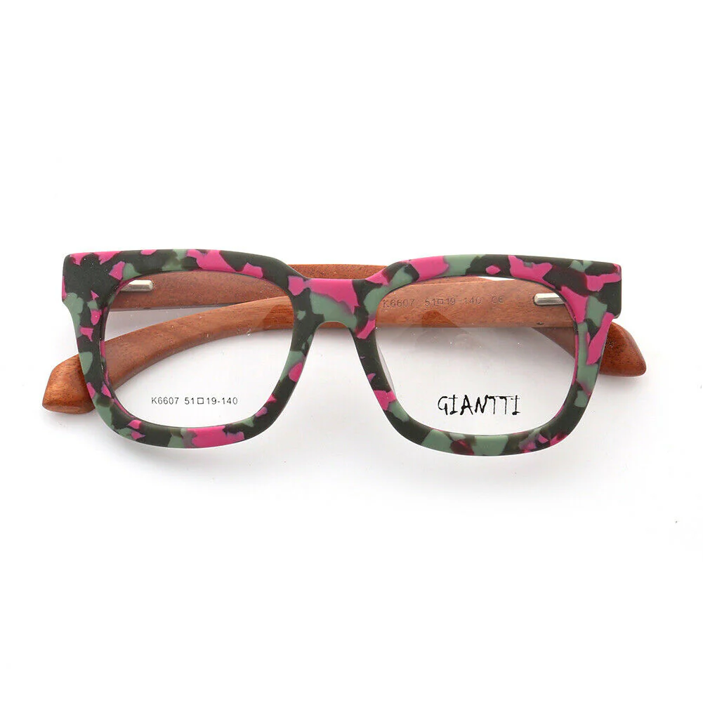 Carve | Retro Oversized Wood Eyeglasses Frames | Acetate Frame w/ Wooden Temples - Image 10