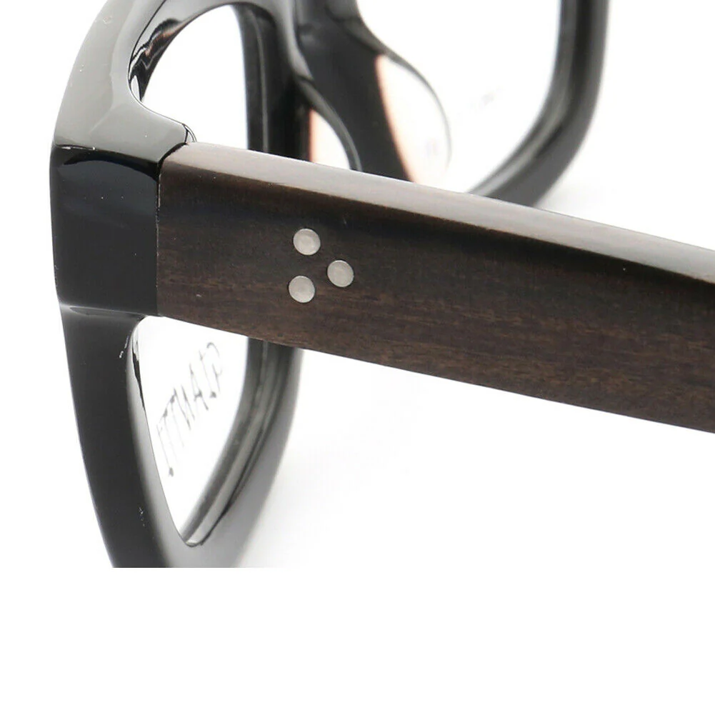 Carve | Retro Oversized Wood Eyeglasses Frames | Acetate Frame w/ Wooden Temples - Image 12