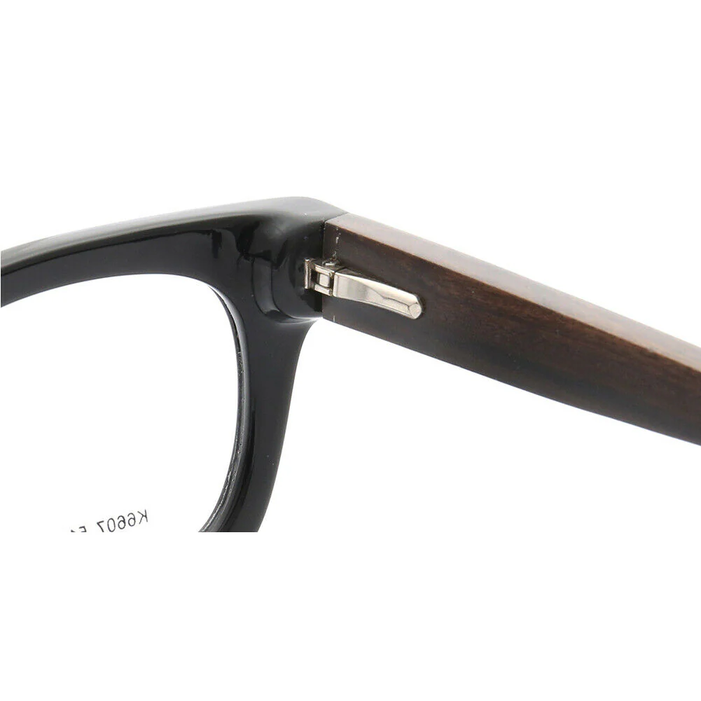 Carve | Retro Oversized Wood Eyeglasses Frames | Acetate Frame w/ Wooden Temples - Image 15