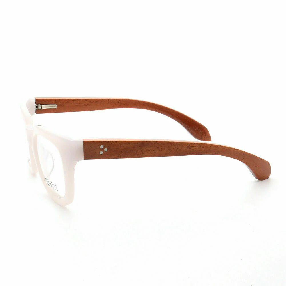 Carve | Retro Oversized Wood Eyeglasses Frames | Acetate Frame w/ Wooden Temples - Image 3
