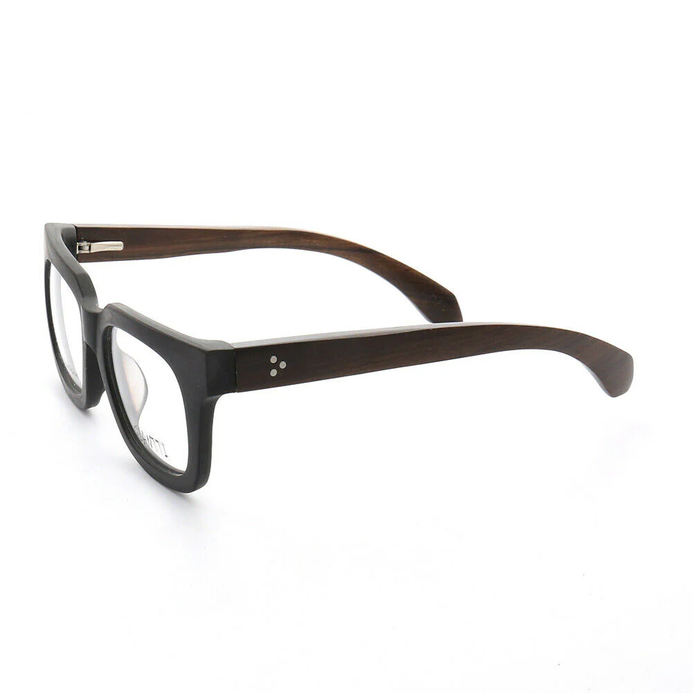 Carve | Retro Oversized Wood Eyeglasses Frames | Acetate Frame w/ Wooden Temples - Image 7