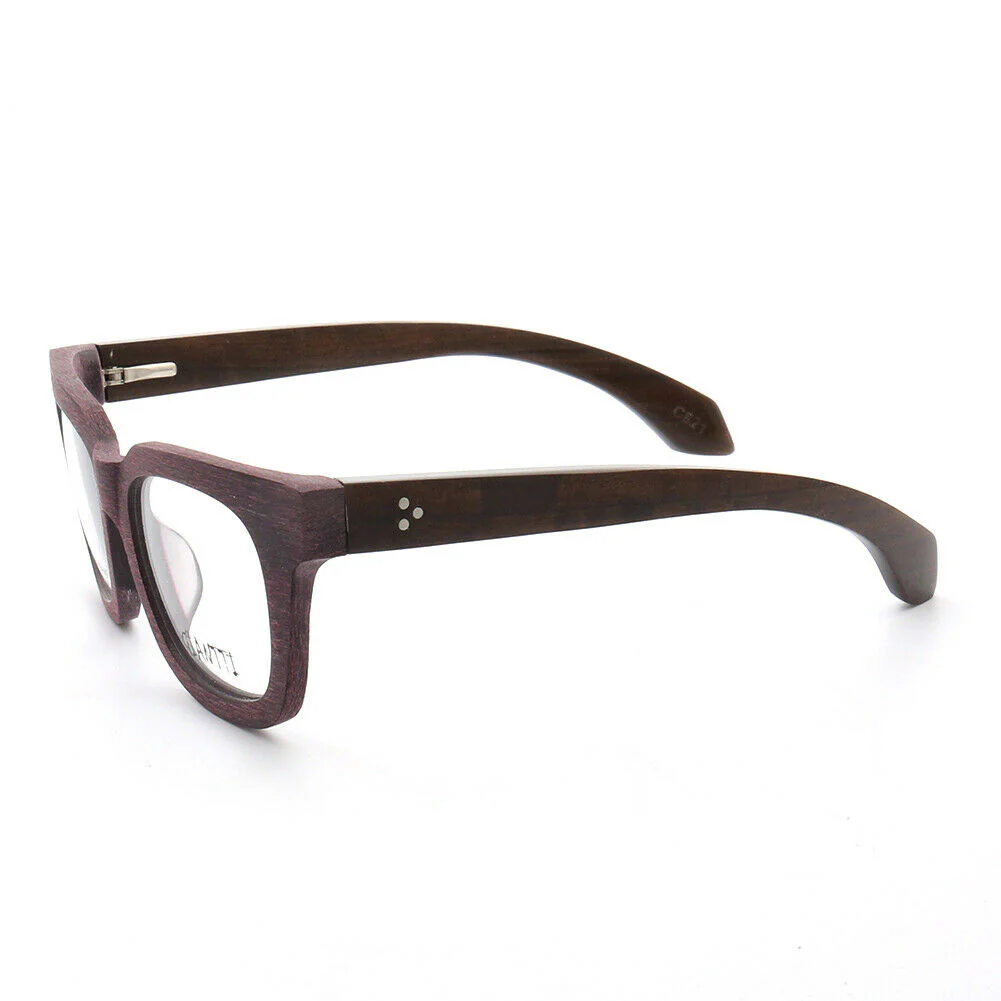 Carve | Retro Oversized Wood Eyeglasses Frames | Acetate Frame w/ Wooden Temples - Image 9
