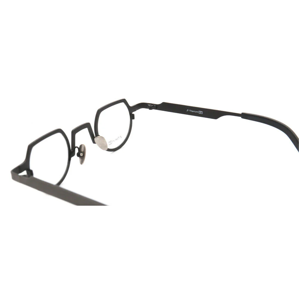 Bradford | Lightweight Shield Shaped Pure Titanium Eyeglasses | Unisex Glasses w/ Retro Design - Image 12