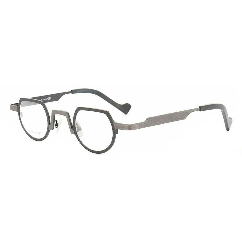 Bradford | Lightweight Shield Shaped Pure Titanium Eyeglasses | Unisex Glasses w/ Retro Design - Image 3