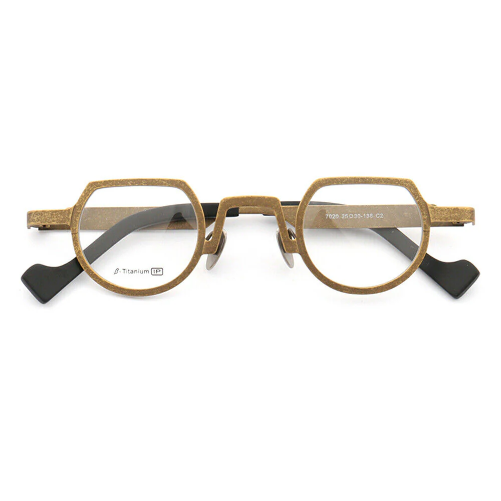 Bradford | Lightweight Shield Shaped Pure Titanium Eyeglasses | Unisex Glasses w/ Retro Design - Image 4