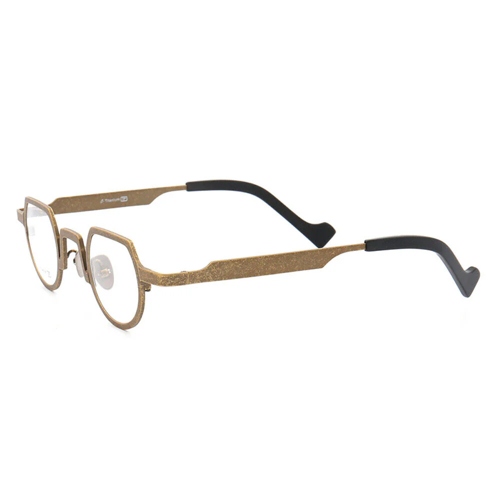 Bradford | Lightweight Shield Shaped Pure Titanium Eyeglasses | Unisex Glasses w/ Retro Design - Image 5