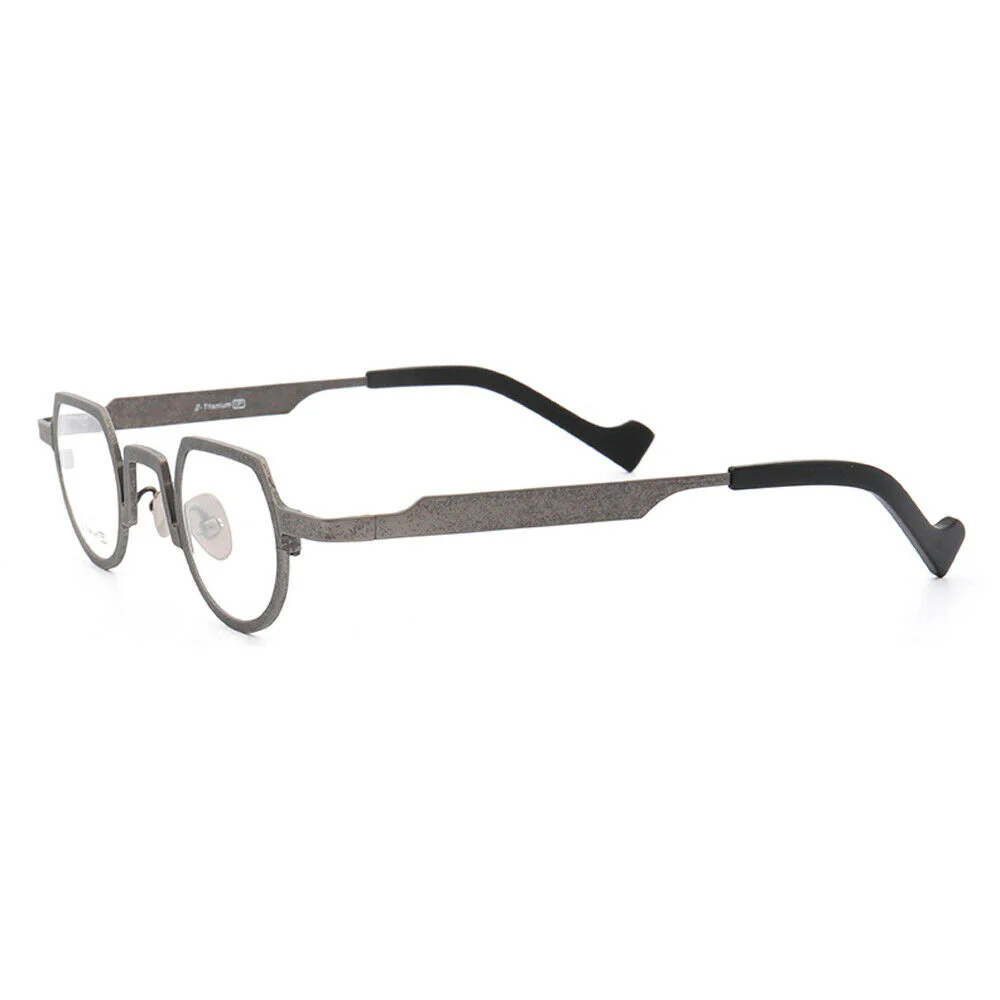 Bradford | Lightweight Shield Shaped Pure Titanium Eyeglasses | Unisex Glasses w/ Retro Design - Image 7