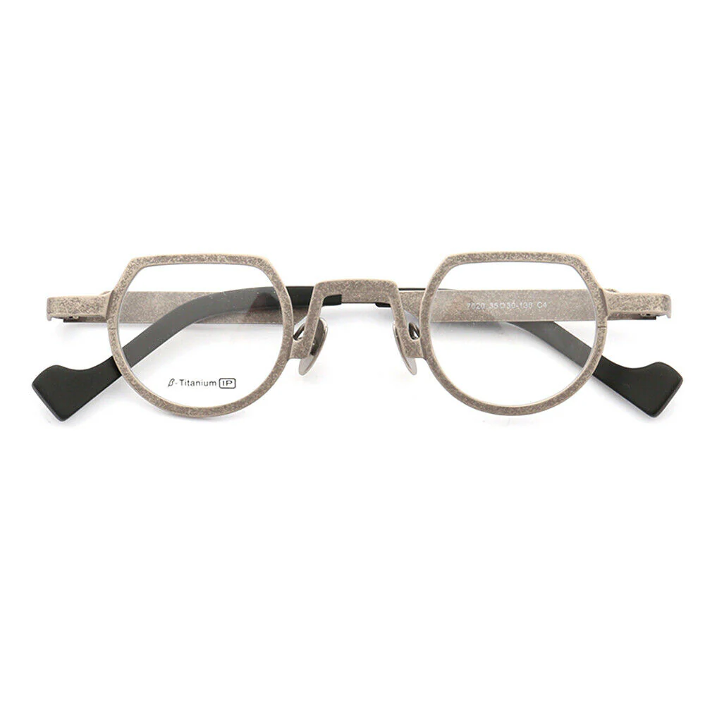Bradford | Lightweight Shield Shaped Pure Titanium Eyeglasses | Unisex Glasses w/ Retro Design - Image 8