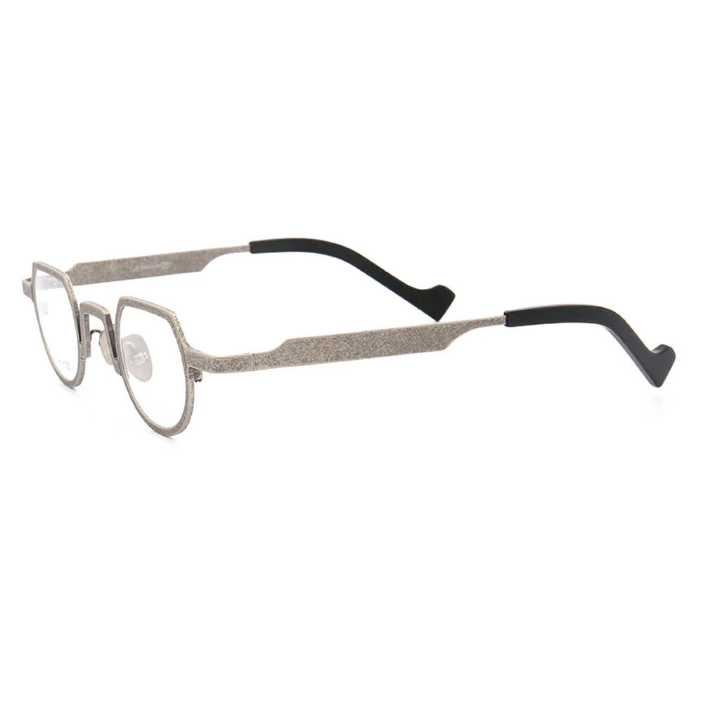 Bradford | Lightweight Shield Shaped Pure Titanium Eyeglasses | Unisex Glasses w/ Retro Design - Image 9