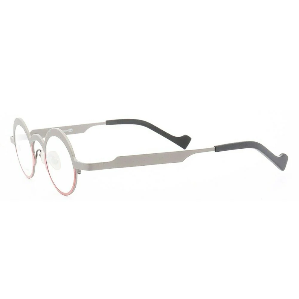 Voyage | Round Retro Titanium Glasses for Men | Two Tone Womens Trendy Eyeglass Frames Online - Image 5