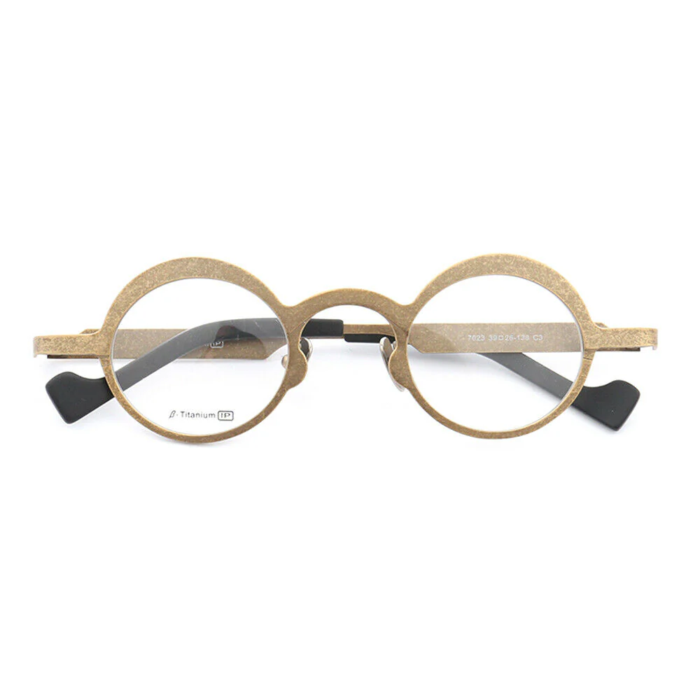 Voyage | Round Retro Titanium Glasses for Men | Two Tone Womens Trendy Eyeglass Frames Online - Image 6