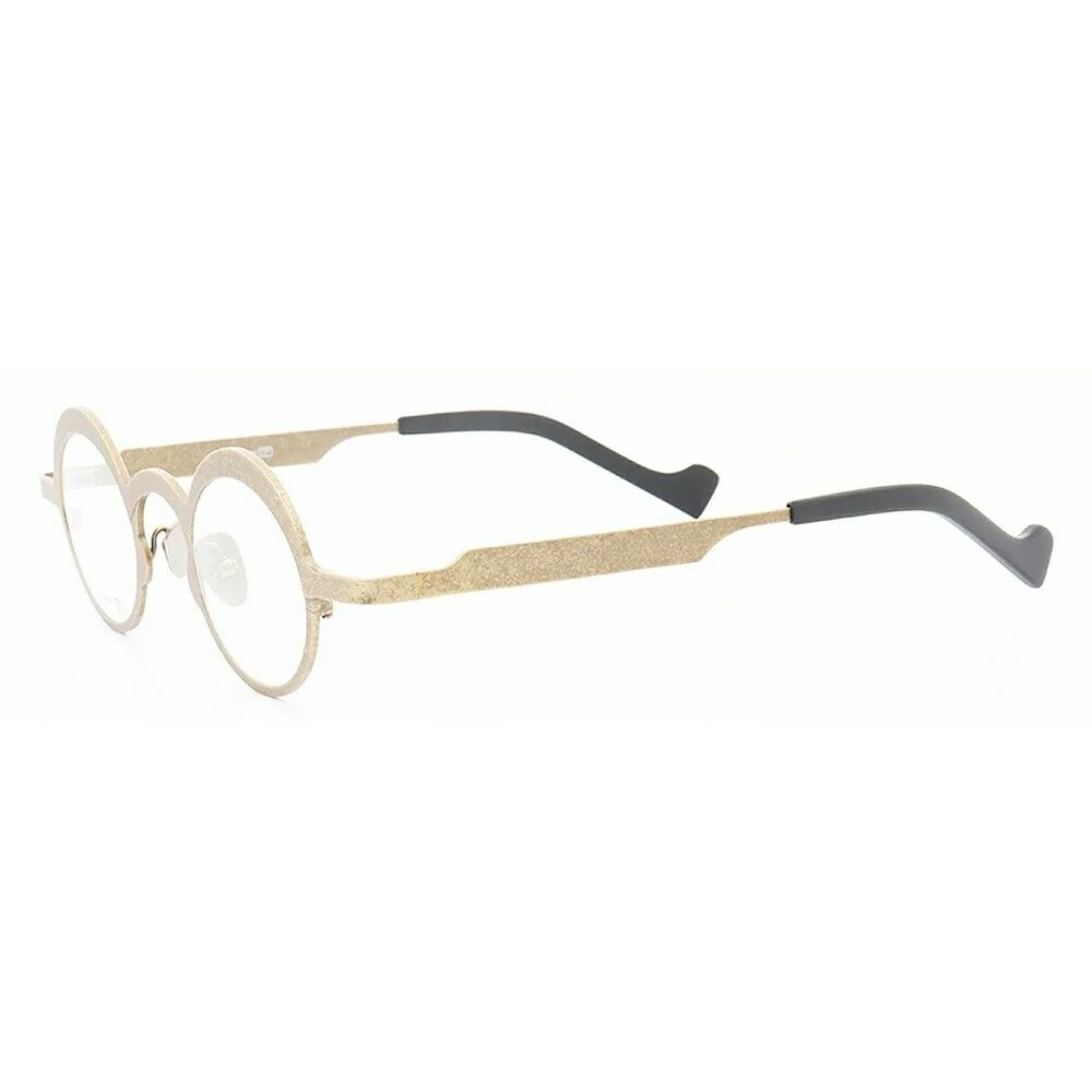 Voyage | Round Retro Titanium Glasses for Men | Two Tone Womens Trendy Eyeglass Frames Online - Image 7