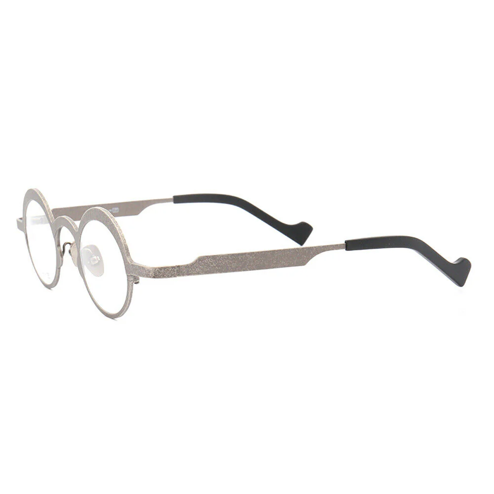 Voyage | Round Retro Titanium Glasses for Men | Two Tone Womens Trendy Eyeglass Frames Online - Image 9