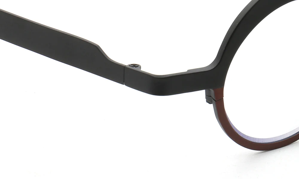 Voyage | Round Pure Titanium Polarized Sunglasses | Two Tone Retro Nerd Frame - Image 13