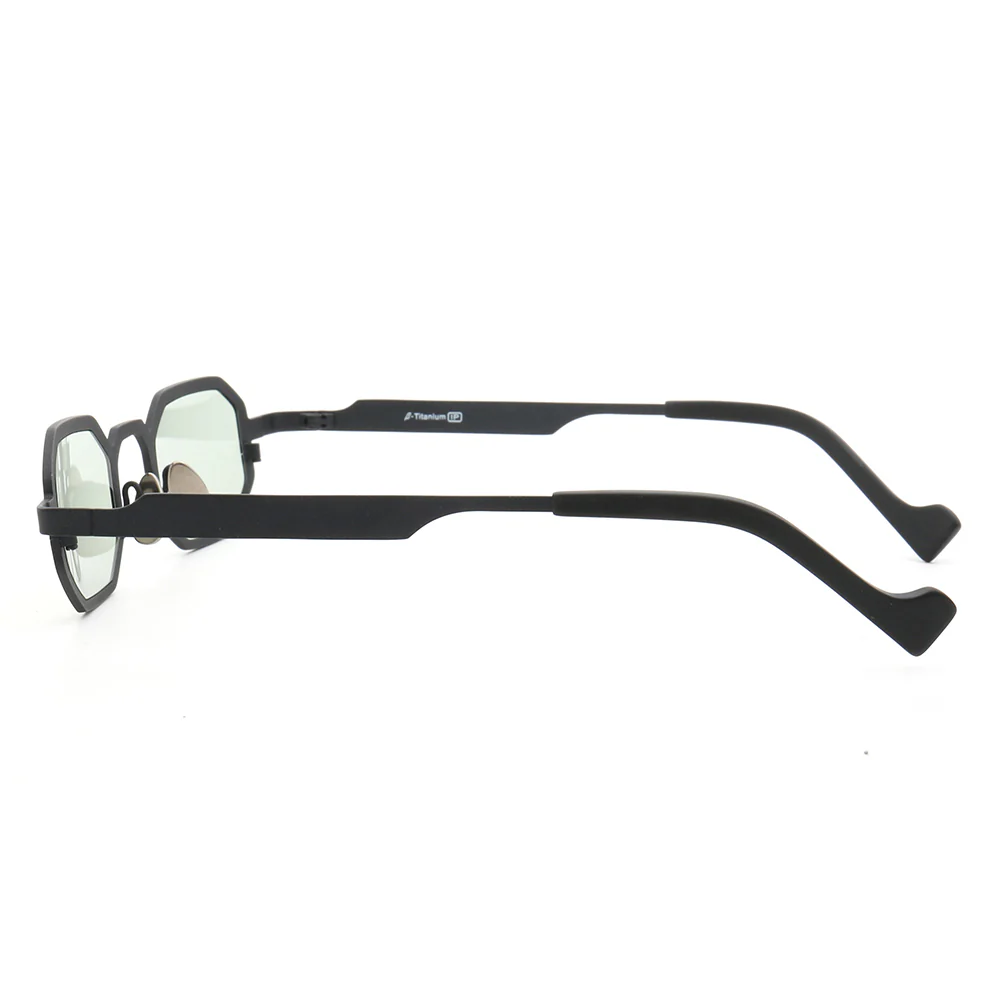 Felton | Rectangular Geometric Unisex Sunglasses | Lightweight Titanium Frame w/ Polarized Lenses - Image 10