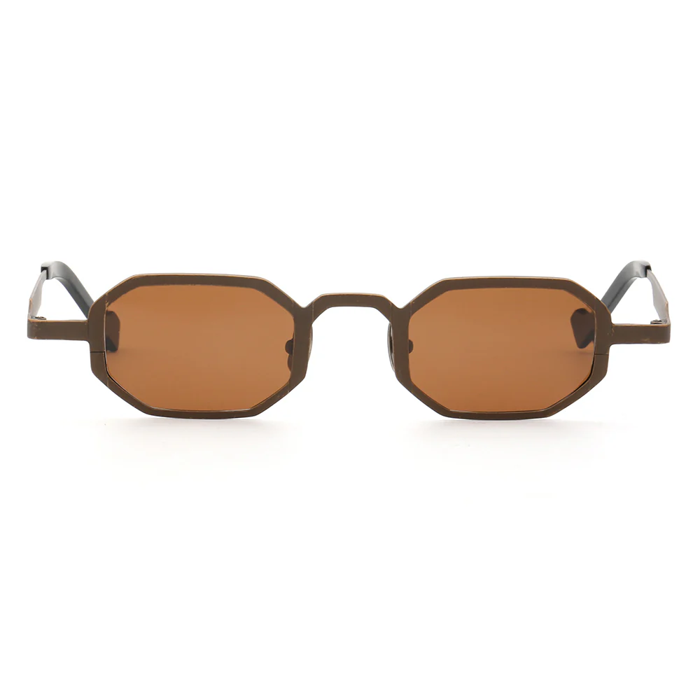 Felton | Rectangular Geometric Unisex Sunglasses | Lightweight Titanium Frame w/ Polarized Lenses - Image 3