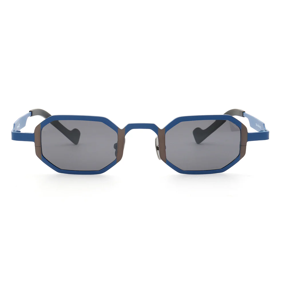 Felton | Rectangular Geometric Unisex Sunglasses | Lightweight Titanium Frame w/ Polarized Lenses - Image 5