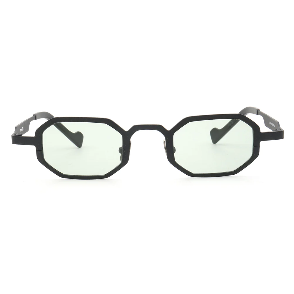 Felton | Rectangular Geometric Unisex Sunglasses | Lightweight Titanium Frame w/ Polarized Lenses - Image 7
