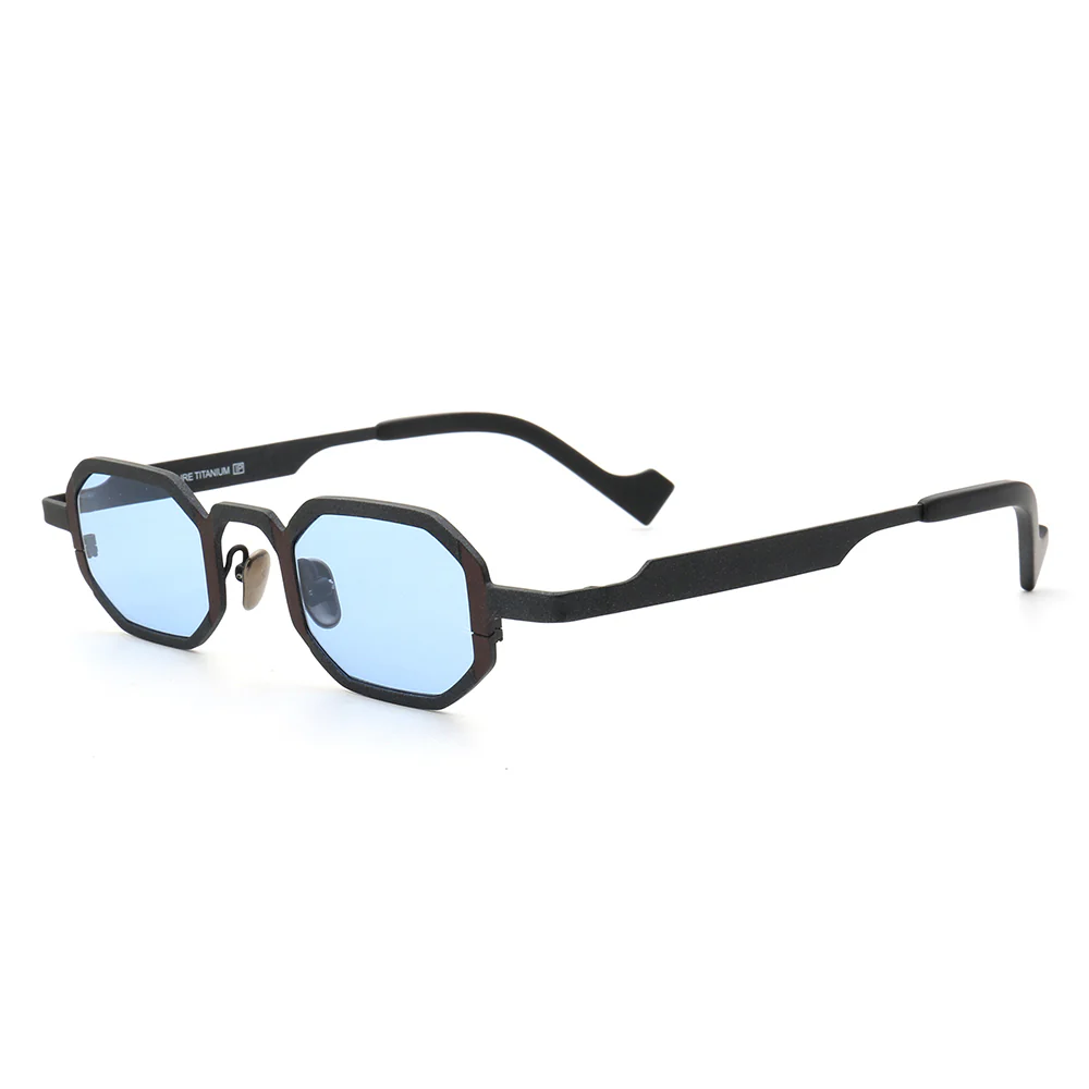 Felton | Rectangular Geometric Unisex Sunglasses | Lightweight Titanium Frame w/ Polarized Lenses - Image 8
