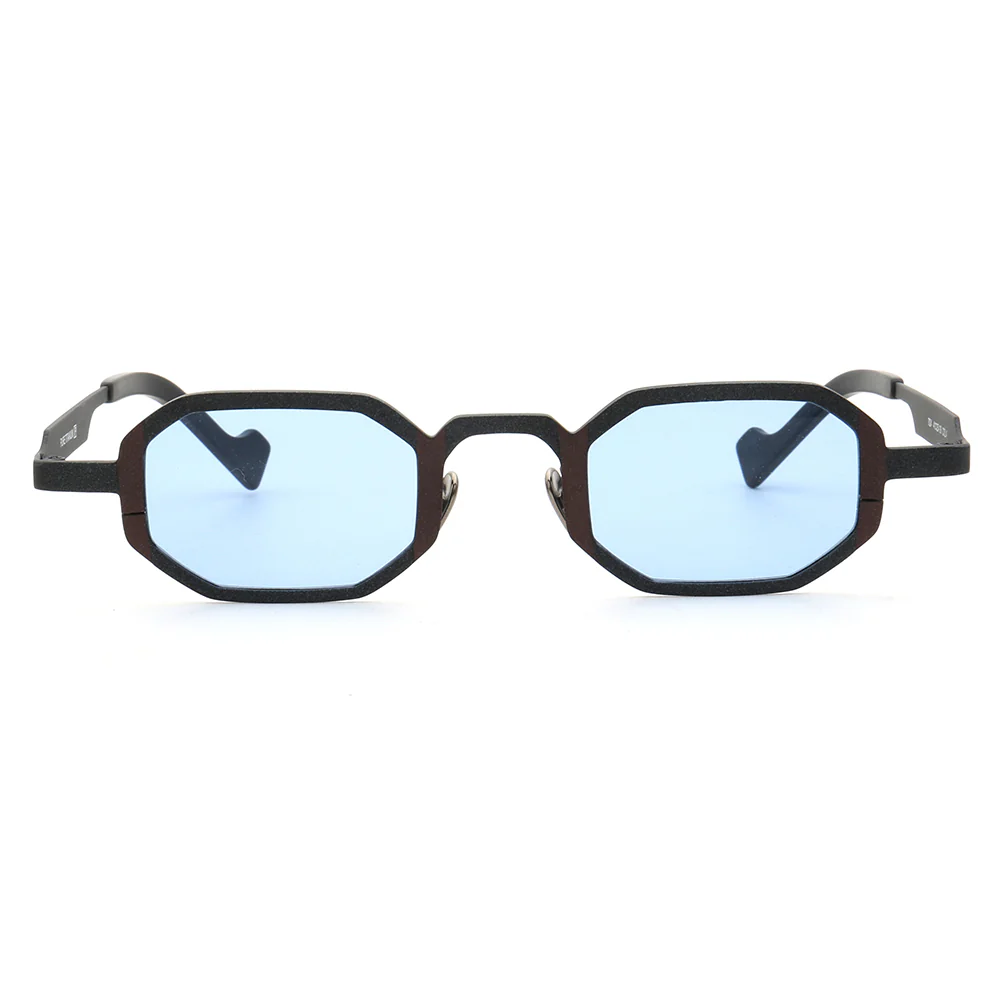 Felton | Rectangular Geometric Unisex Sunglasses | Lightweight Titanium Frame w/ Polarized Lenses - Image 9