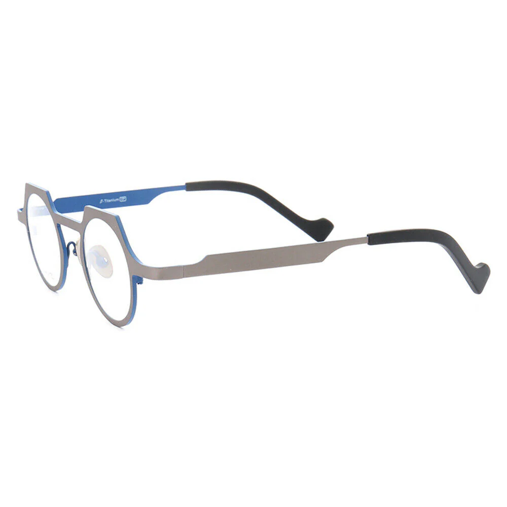 Aspect | Modern Geometric Womens Titanium Eyeglasses | Unique Mens Round Shield Shaped Glasses Frames Online - Image 3