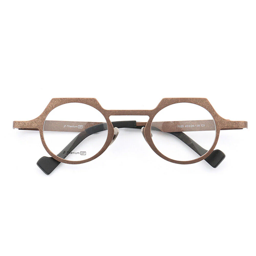 Aspect | Modern Geometric Womens Titanium Eyeglasses | Unique Mens Round Shield Shaped Glasses Frames Online - Image 4