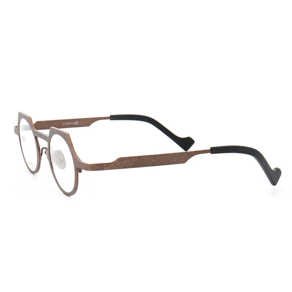 Aspect | Modern Geometric Womens Titanium Eyeglasses | Unique Mens Round Shield Shaped Glasses Frames Online - Image 5