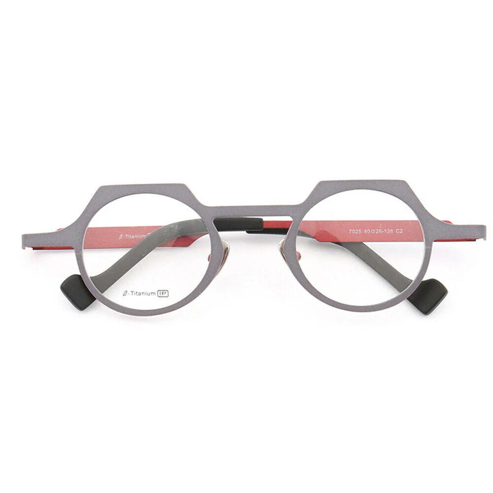 Aspect | Modern Geometric Womens Titanium Eyeglasses | Unique Mens Round Shield Shaped Glasses Frames Online - Image 6