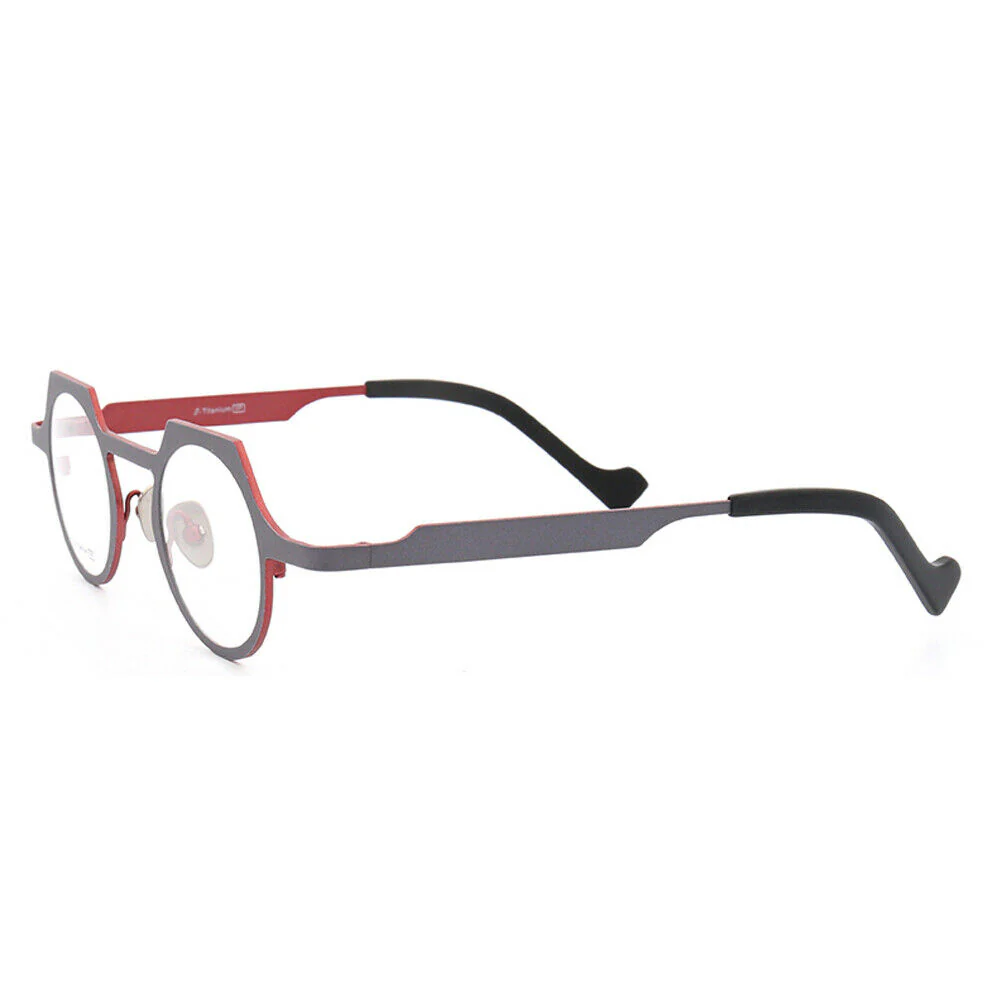 Aspect | Modern Geometric Womens Titanium Eyeglasses | Unique Mens Round Shield Shaped Glasses Frames Online - Image 7