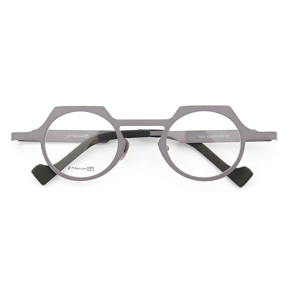 Aspect | Modern Geometric Womens Titanium Eyeglasses | Unique Mens Round Shield Shaped Glasses Frames Online - Image 8