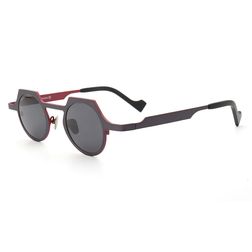 Aspect | Round Shield Shaped Polarized Sunglasses | Lightweight Multicolor Titanium Frame - Image 4