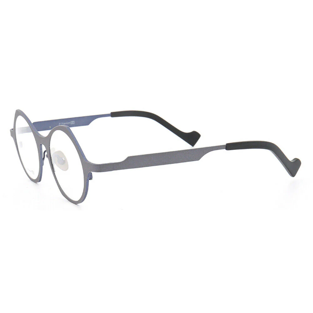 Carmen | Round Geometric Eyeglass Frames | Full Rim Titanium Unisex Glasses - Image 3