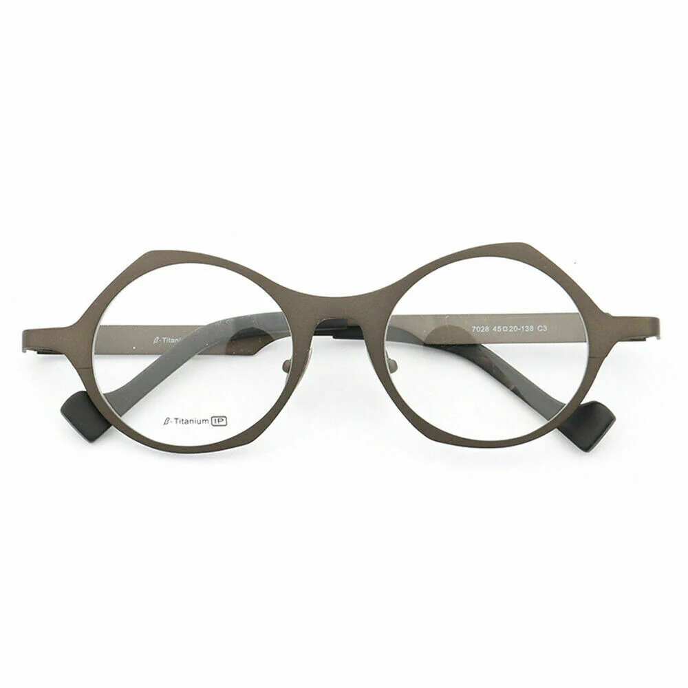 Carmen | Round Geometric Eyeglass Frames | Full Rim Titanium Unisex Glasses - Image 4