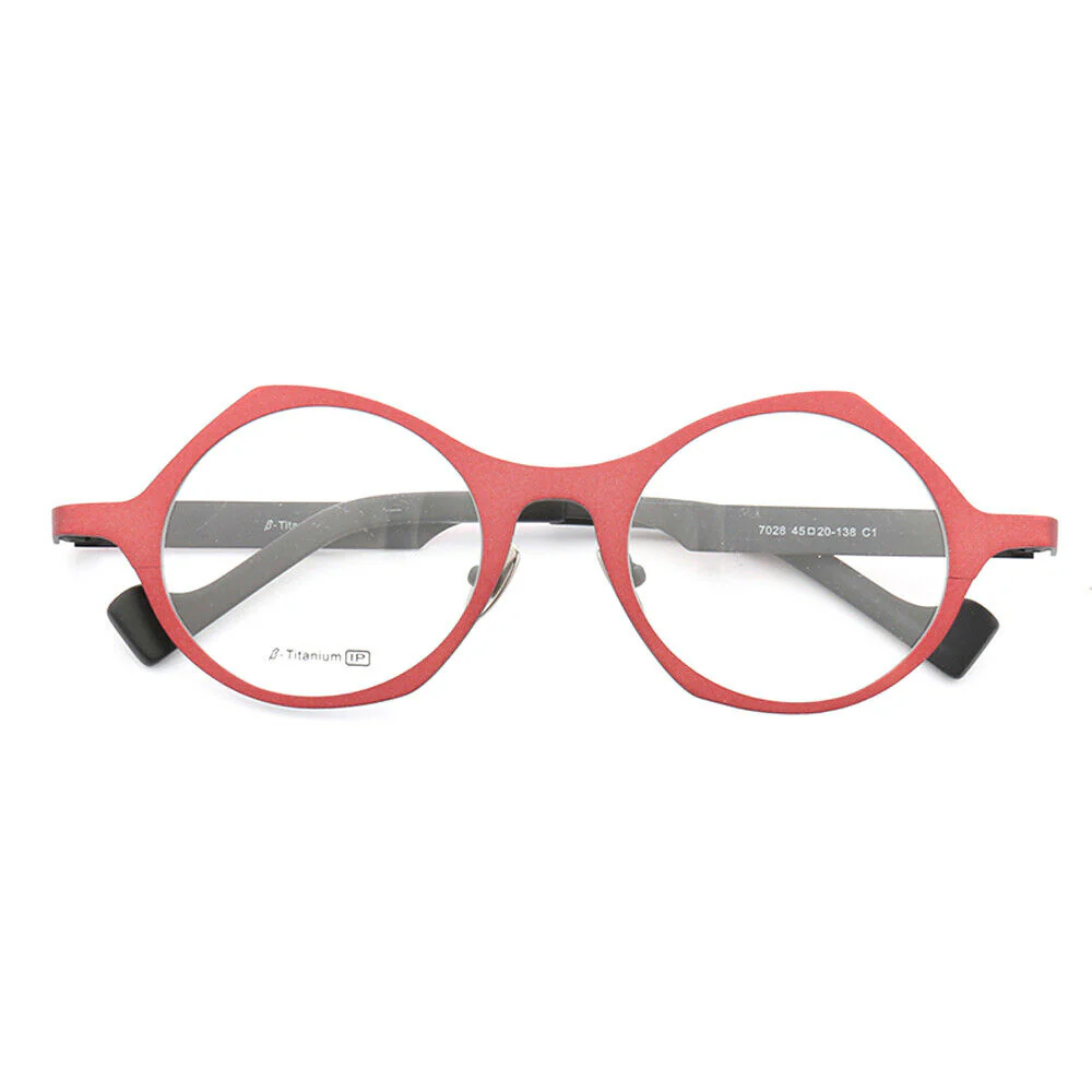 Carmen | Round Geometric Eyeglass Frames | Full Rim Titanium Unisex Glasses - Image 8