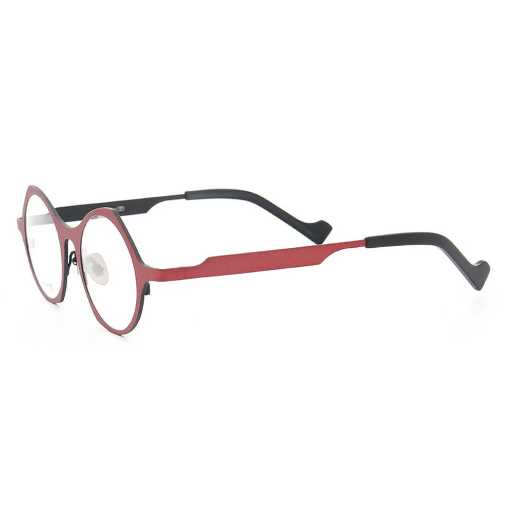 Carmen | Round Geometric Eyeglass Frames | Full Rim Titanium Unisex Glasses - Image 9