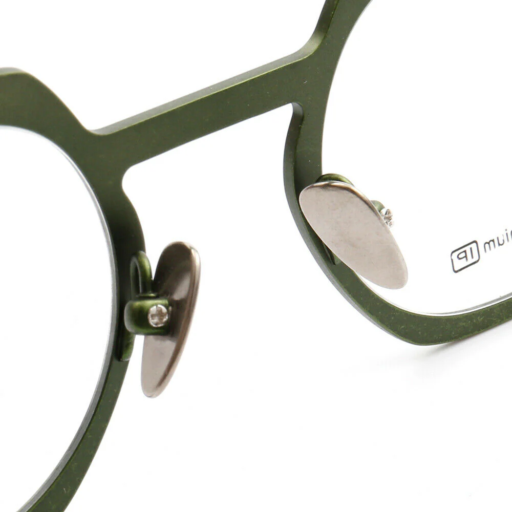 Windsor | Mens Geometric Titanium Eyeglasses Gold | Womens Round Retro Green Glasses Frames Online - Image 10