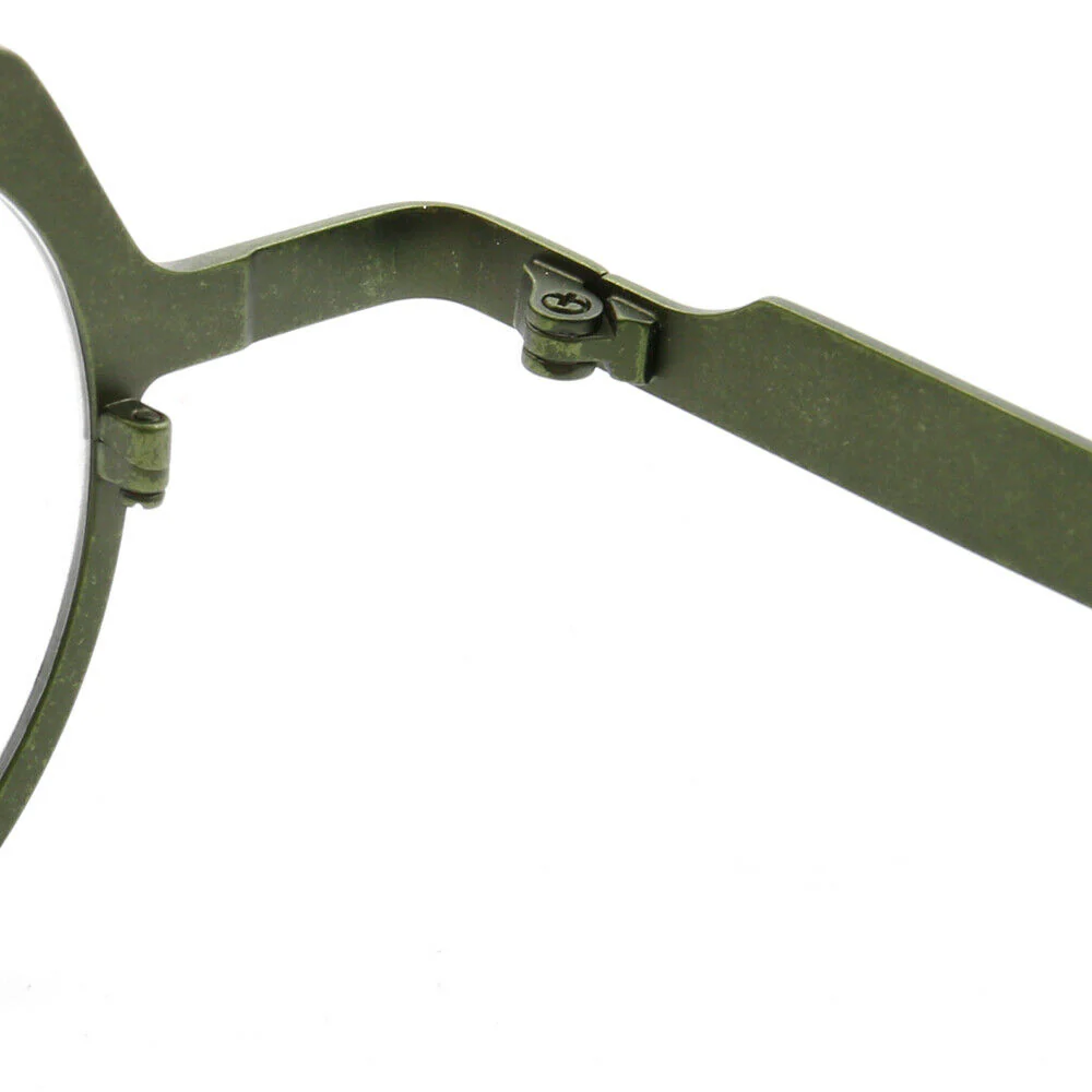 Windsor | Mens Geometric Titanium Eyeglasses Gold | Womens Round Retro Green Glasses Frames Online - Image 12