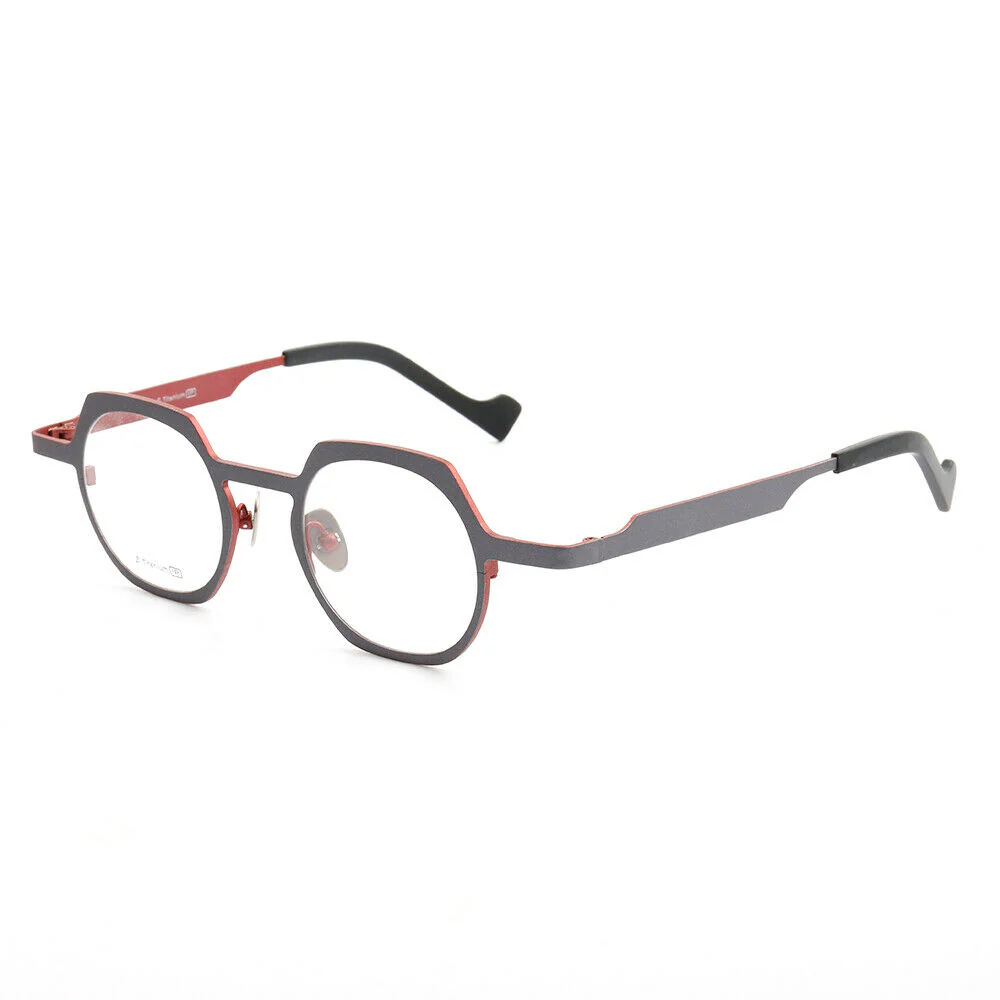 Windsor | Mens Geometric Titanium Eyeglasses Gold | Womens Round Retro Green Glasses Frames Online - Image 7