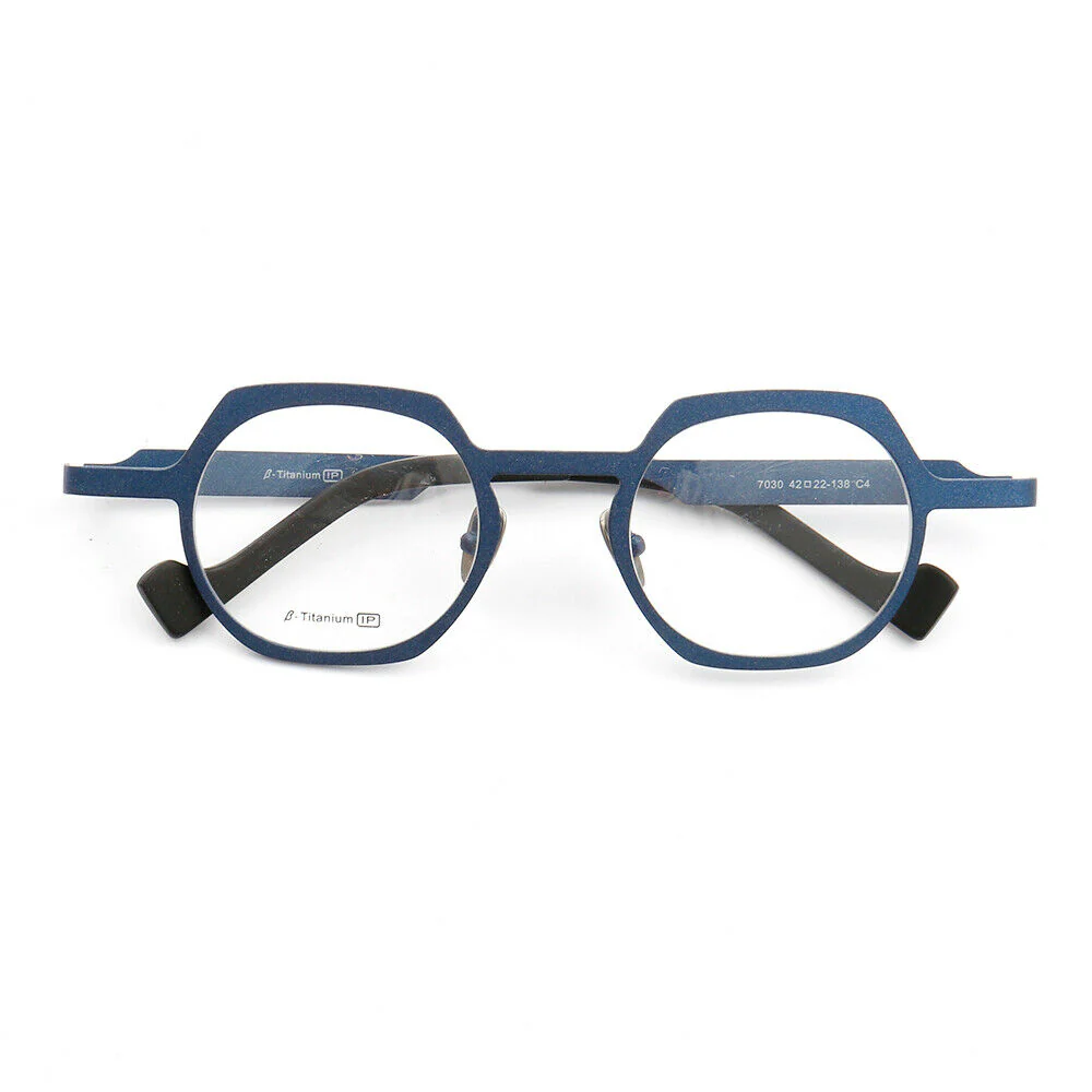 Windsor | Mens Geometric Titanium Eyeglasses Gold | Womens Round Retro Green Glasses Frames Online - Image 8