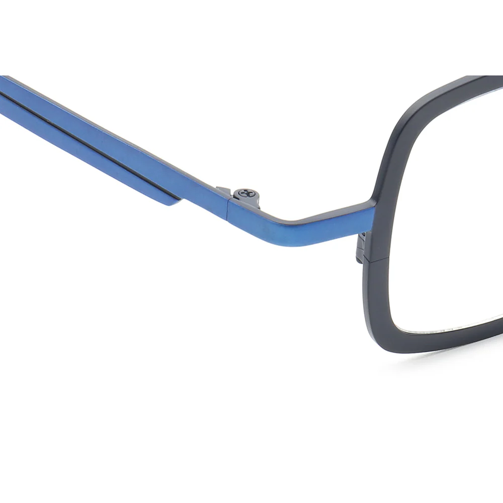 Rueben | Funky Square Full Rim Titanium Glasses Frames | Modern Two Toned Lightweight Eyeglasses Online - Image 14