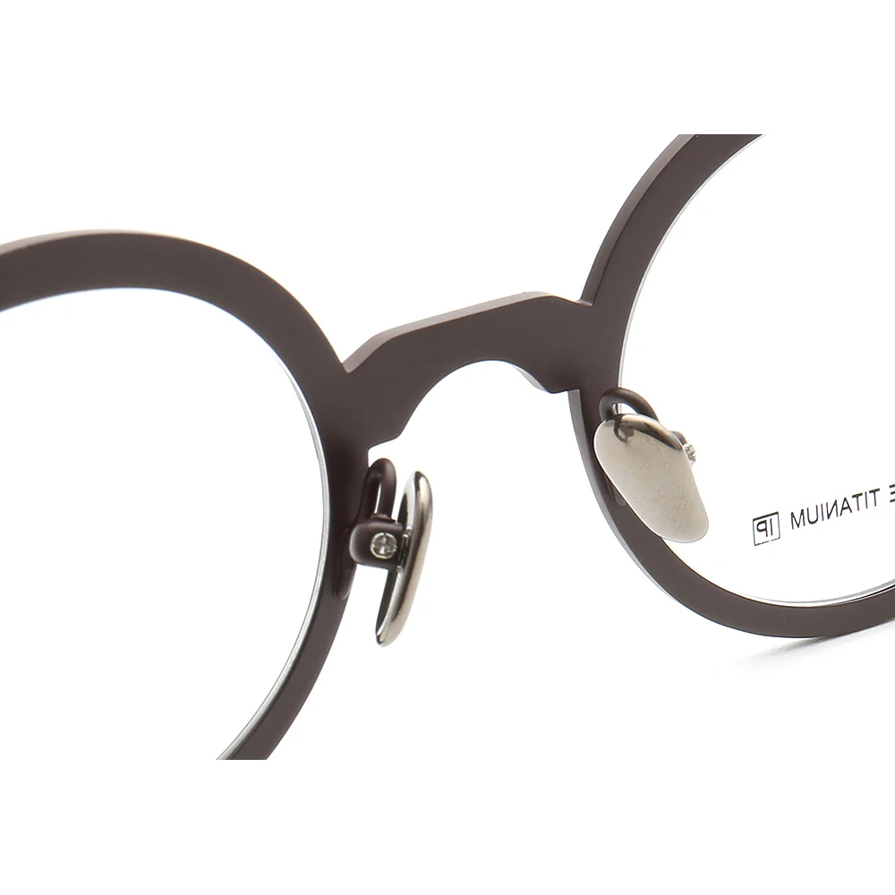 Clement | Two Tone Round Titanium Mens & Womens Eyeglass Frames | Stylish Nerd Glasses Online - Image 10