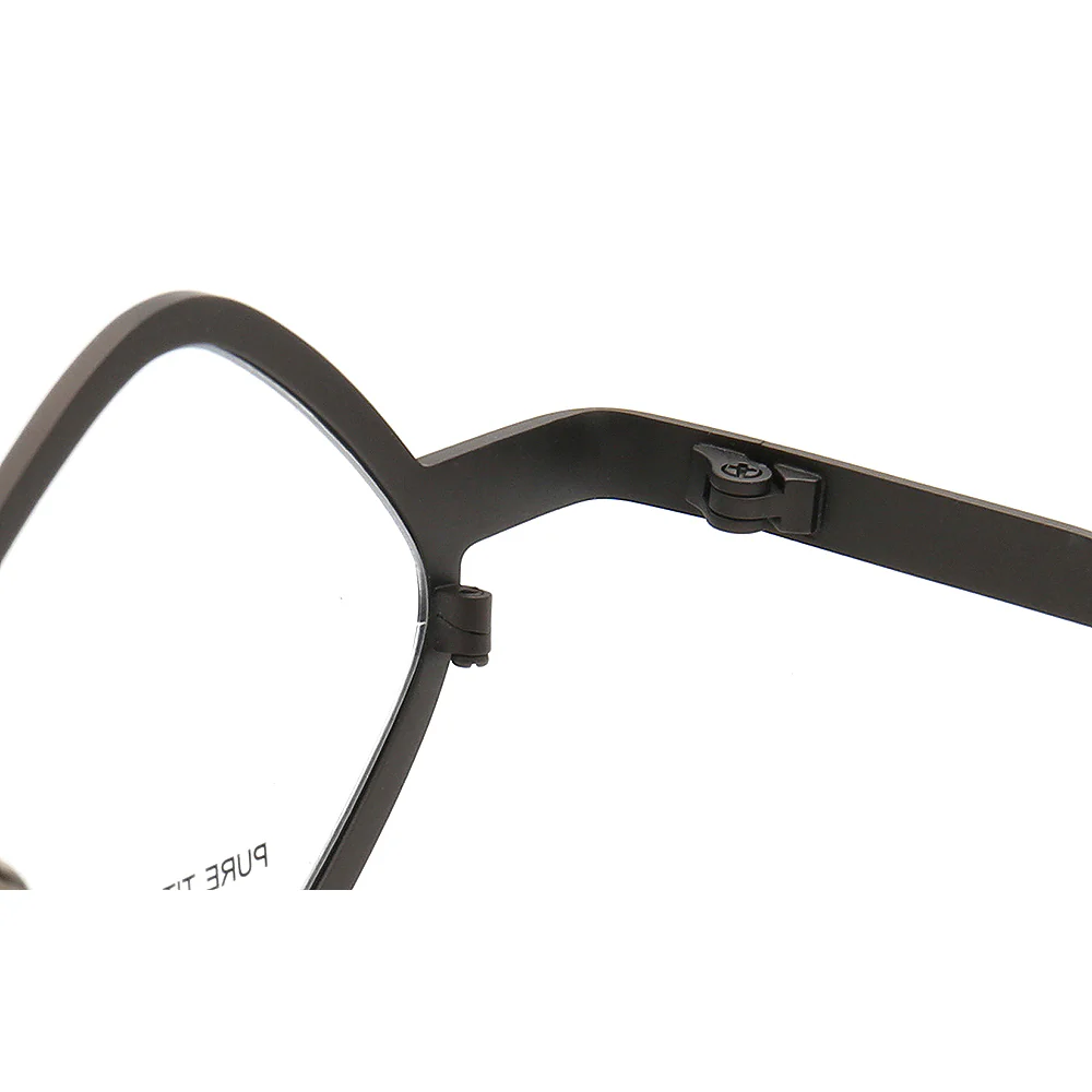Marshall | Geometric Pure Titanium Eyeglass Frames | Lightweight Retro Nerd Glasses - Image 11