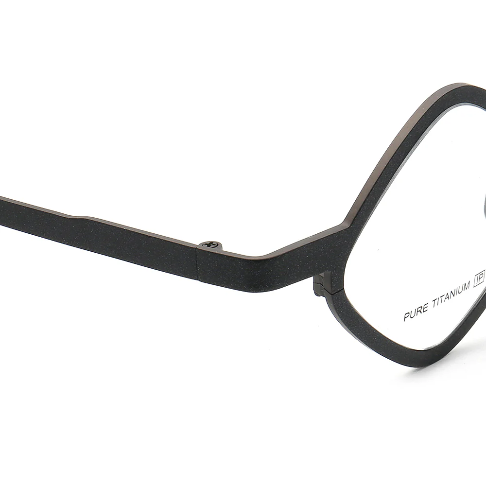 Marshall | Geometric Pure Titanium Eyeglass Frames | Lightweight Retro Nerd Glasses - Image 12