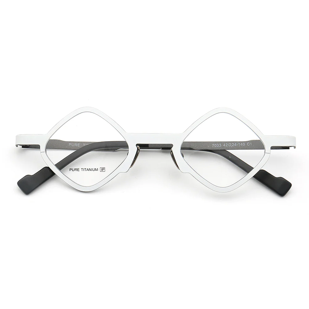 Marshall | Geometric Pure Titanium Eyeglass Frames | Lightweight Retro Nerd Glasses - Image 4