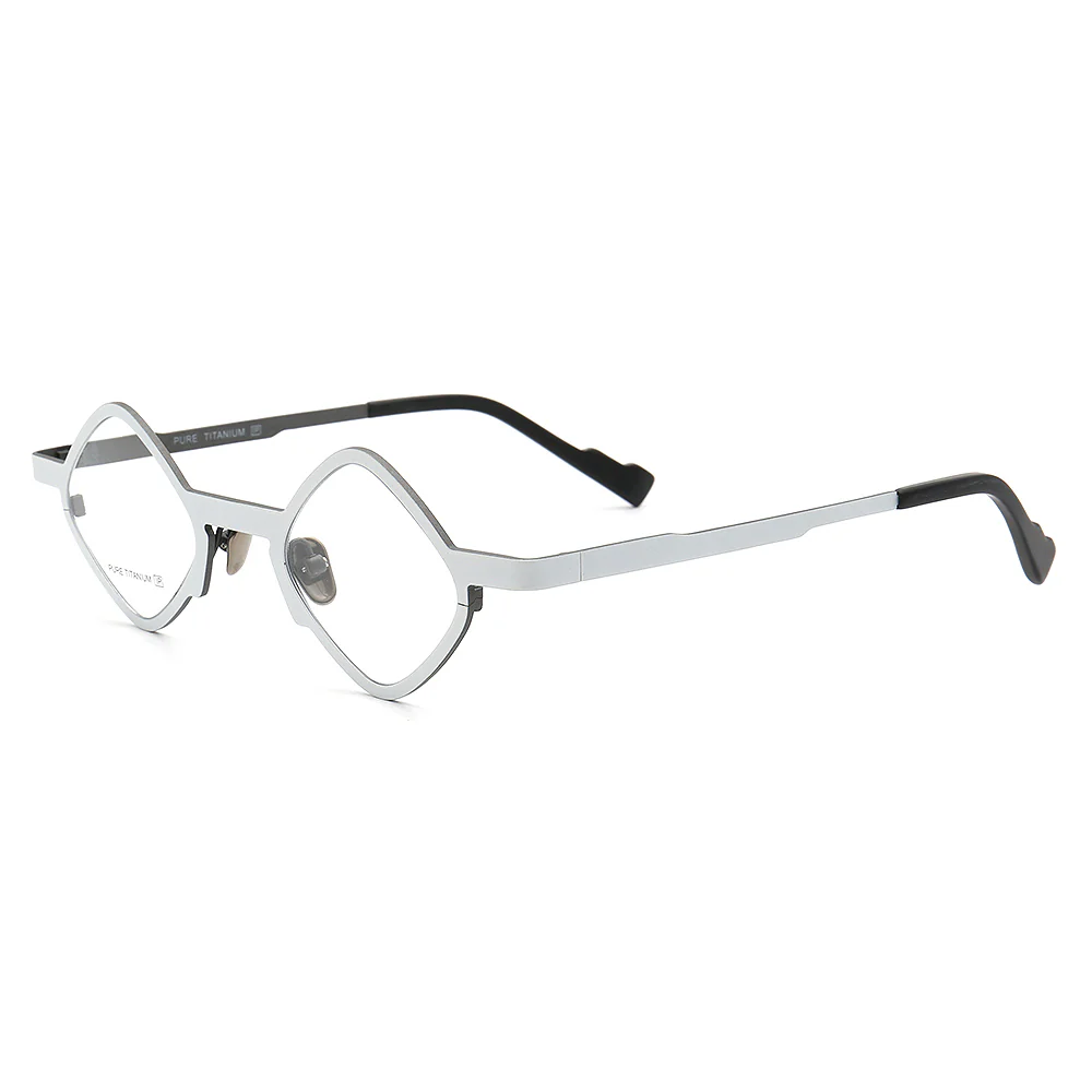Marshall | Geometric Pure Titanium Eyeglass Frames | Lightweight Retro Nerd Glasses - Image 5